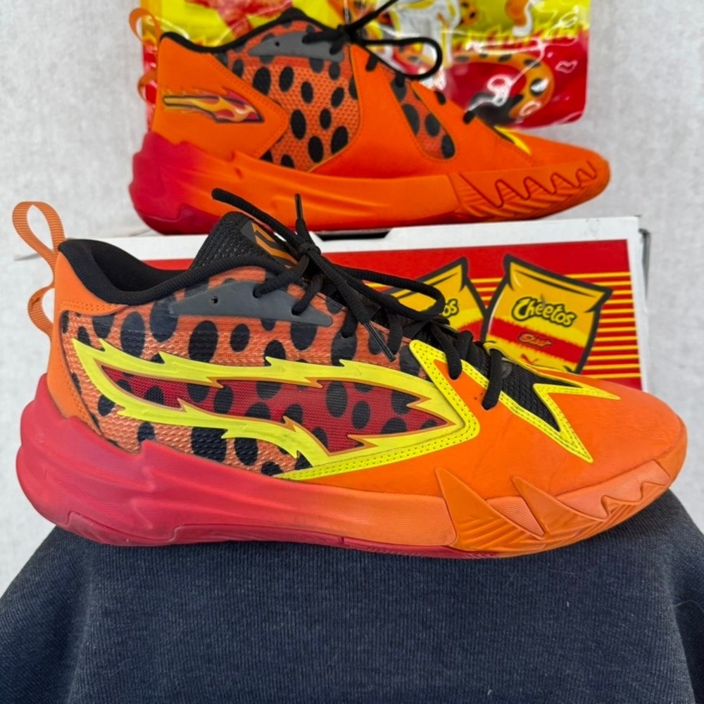 Puma Scoot Zeros Cheetos Orange Red Basketball Shoes Mens 11
